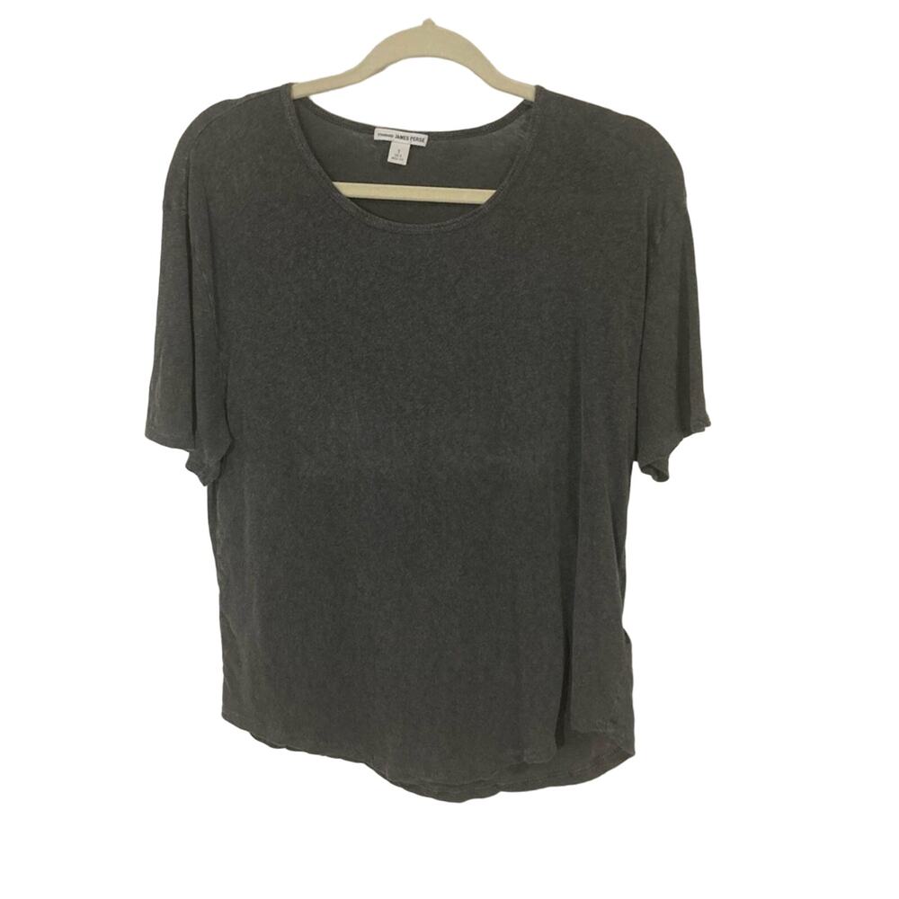 James Perse Dark Gray Basic Minimalist Casual Rou… - image 1